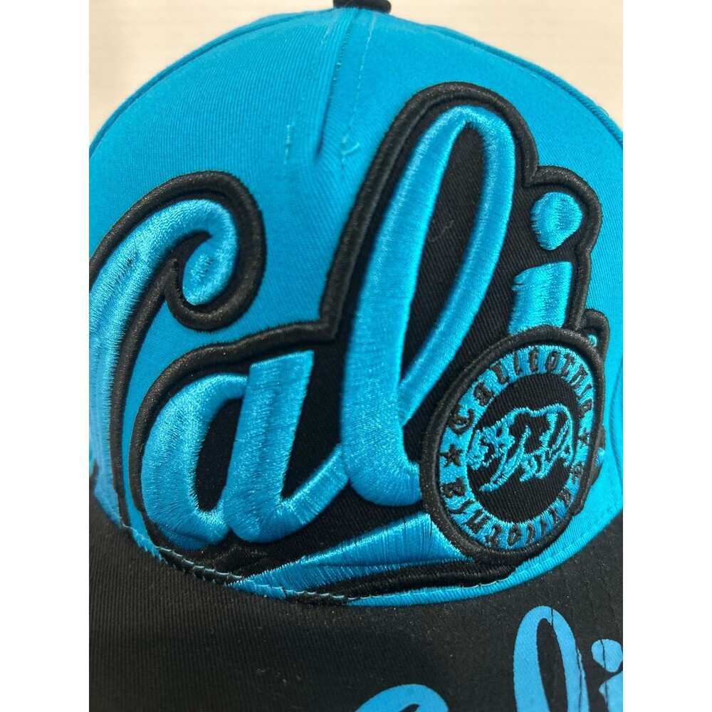 Top Level Cap Hat Unisex Snapback Blue/ Black Flat Bill Cali California - Picture 10 of 11